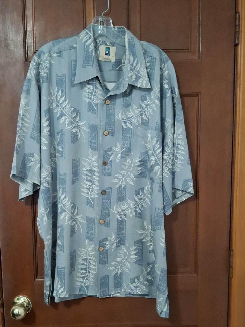 Kahala Hawaiian Islands Silk Tropical Button-Up Shirt Size XL